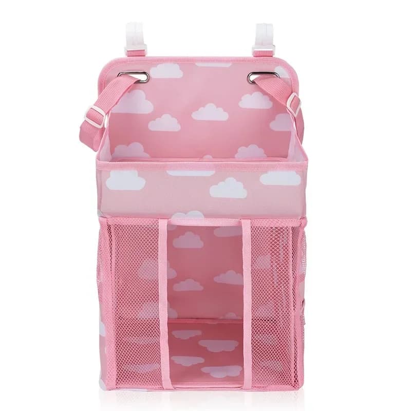 New spot pink children's hanging bag crib multi-functional storage bag wall-mounted toy storage bag
