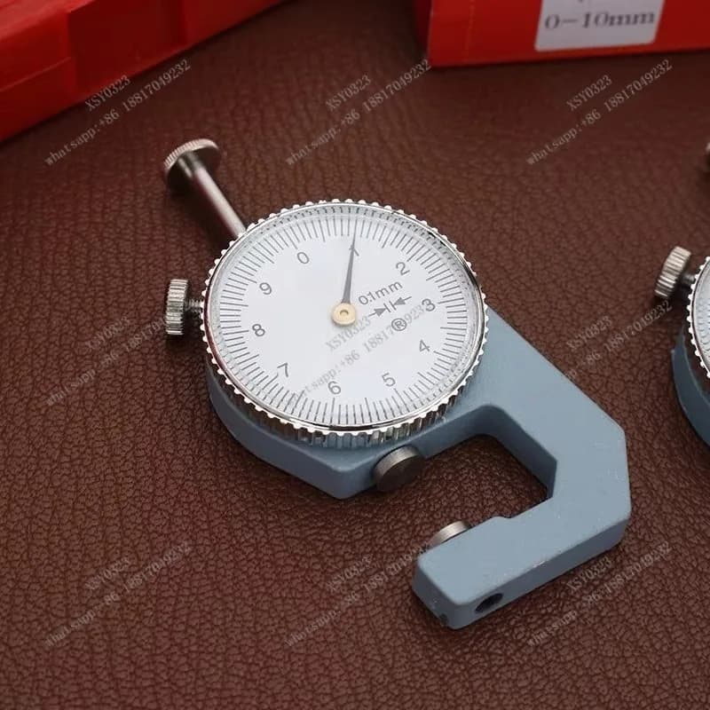 0-10mm Thickness Gauge for Leather Jewelry Paper Metal Flat Head Measuring Tool