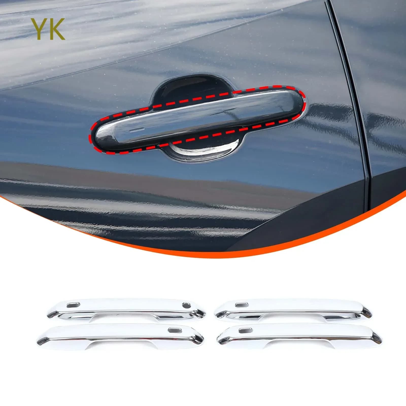 For Lexus GX 2024-2025 ABS Carbon Fiber Car Door Handle Cover Trim Car Accessories