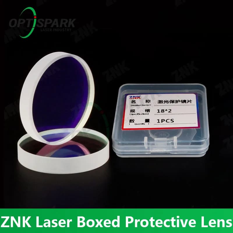 OPTISPARK Boxed Quartz Lens Laser Protection Lens Is Suitable For Fiber Optic Cutting Machine 18*2 Handheld Welding Window Film
