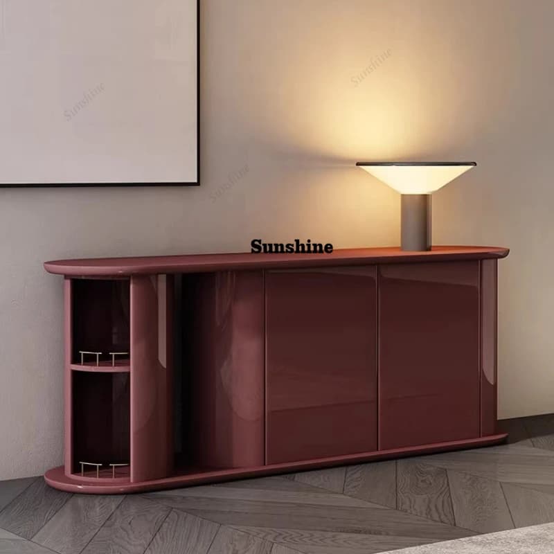 Italian minimalist paint porch cabinet light luxury modern side cabinet