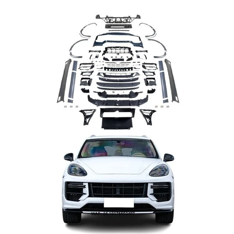 High Quality 11-14 forPorsche Cayenne 958.1 Upgrade Body Kit 9Y0.2 Turbo GT Old New Car Bumpers Front Bumper Side Skirts Rear