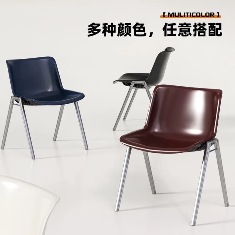 Nordic Modern Plastic Dining Chair Stackable Side Chair Metal Legs Home Office Cafe Living Room Accent Chair Multiple Colors