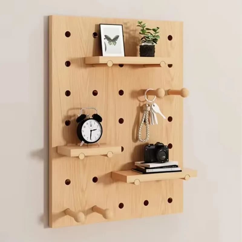Wooden Nail Panel Modular Display Tissue Storage Wall Mount