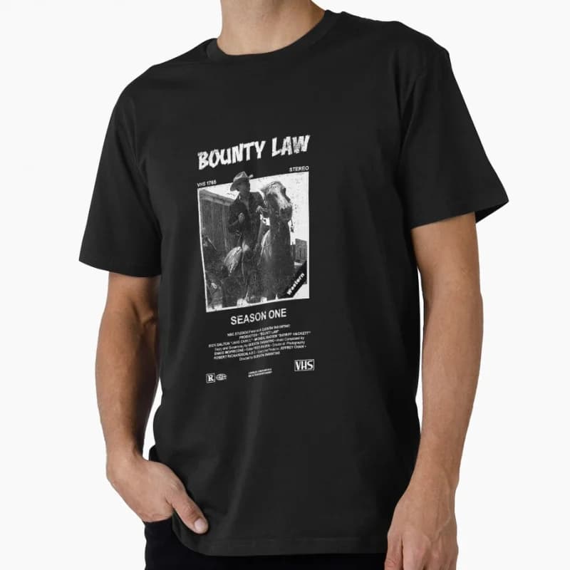 Bounty Law VHS Clint Eastwood Once Upon a Time in the West 1968 western movie Vintage cowboy film gift t shirt Large size Tops