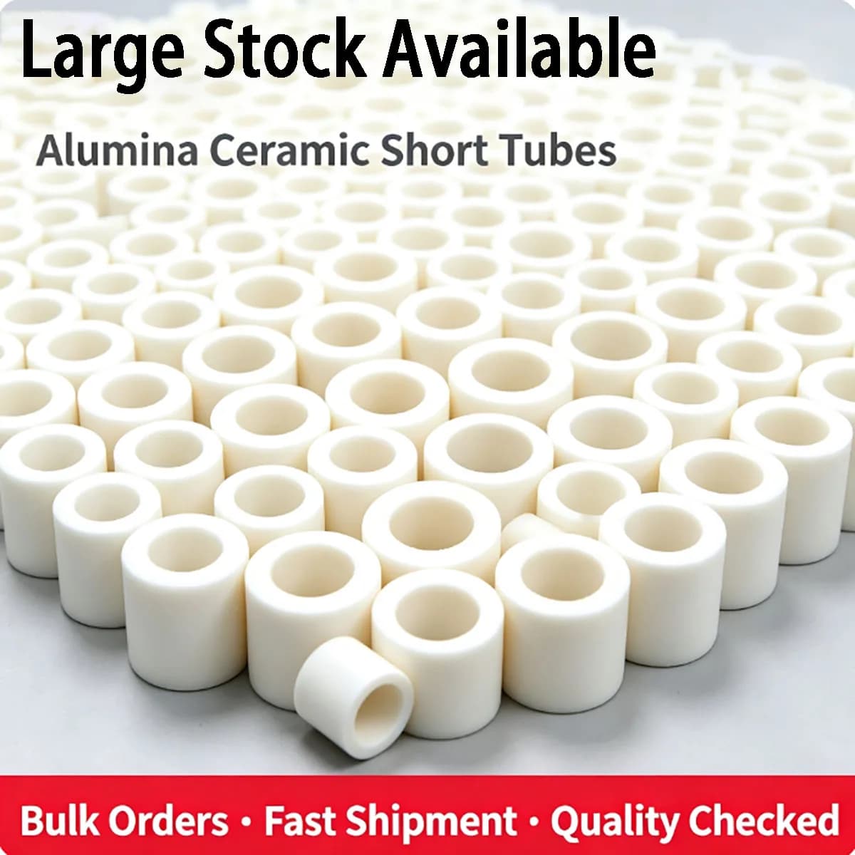 95/99 Alumina Short Ceramic Tube, Corundum Hollow Insulating Sleeve for High‑Temp Equipment & Thermocouple Protection