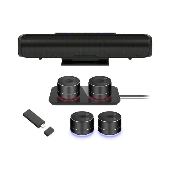Wireless Speakerphone Conference Microphones Hi Fi Sound System Mike Speaker Portable Conference Room