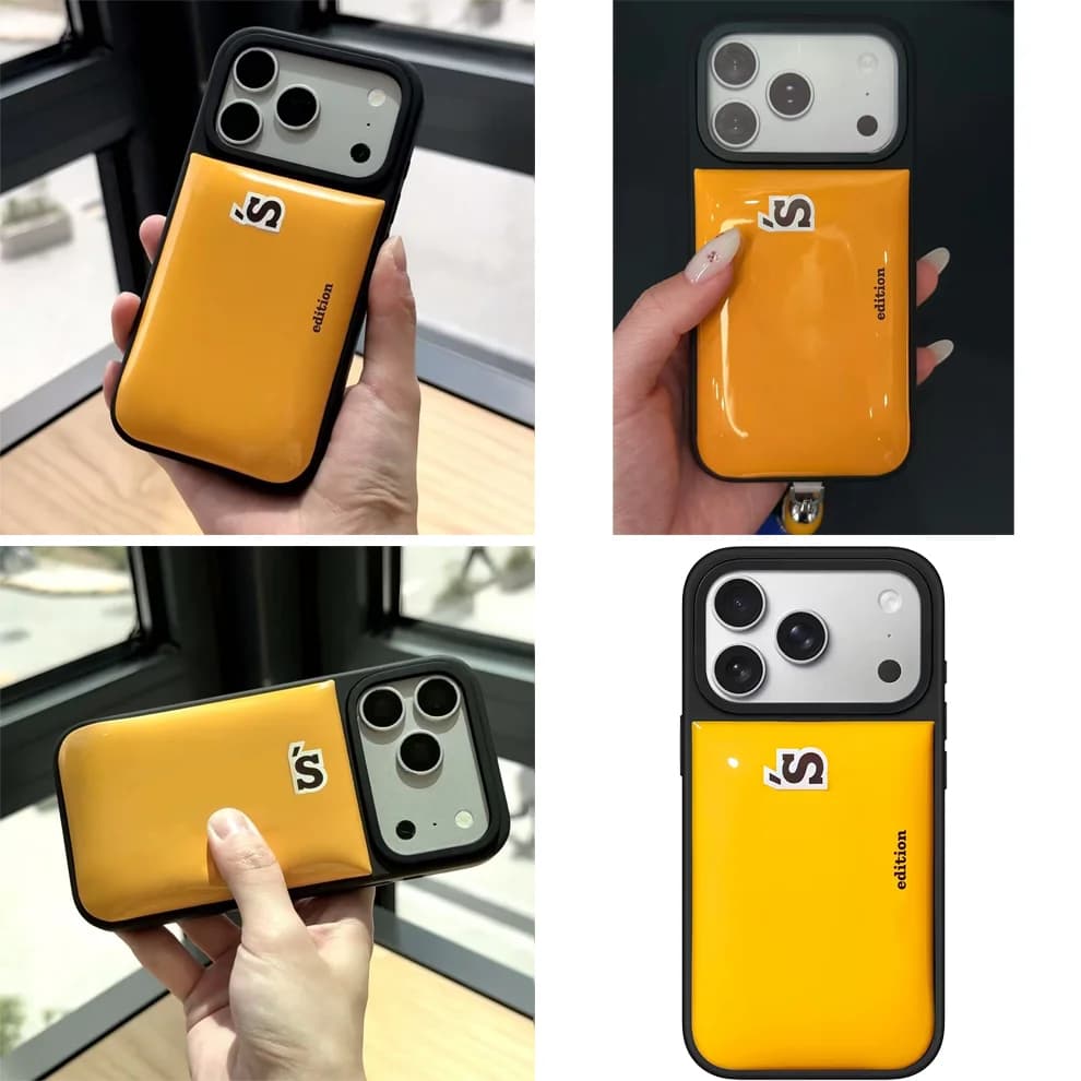 6091671 Yellow Puff Black Border 3D Cover for IPhone 17 18 Pro Max Case for IPhone 17Pro