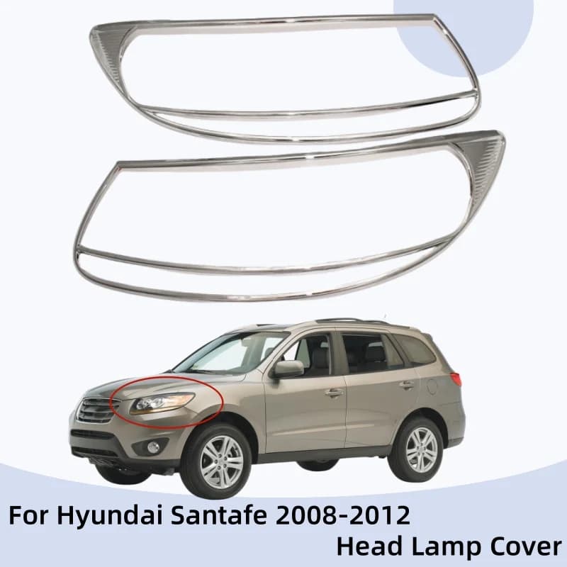 Car Accessories Exterior Components Decorate Head Lamp Cover For Hyundai Santafe 2008 2009 2010 2011 2012