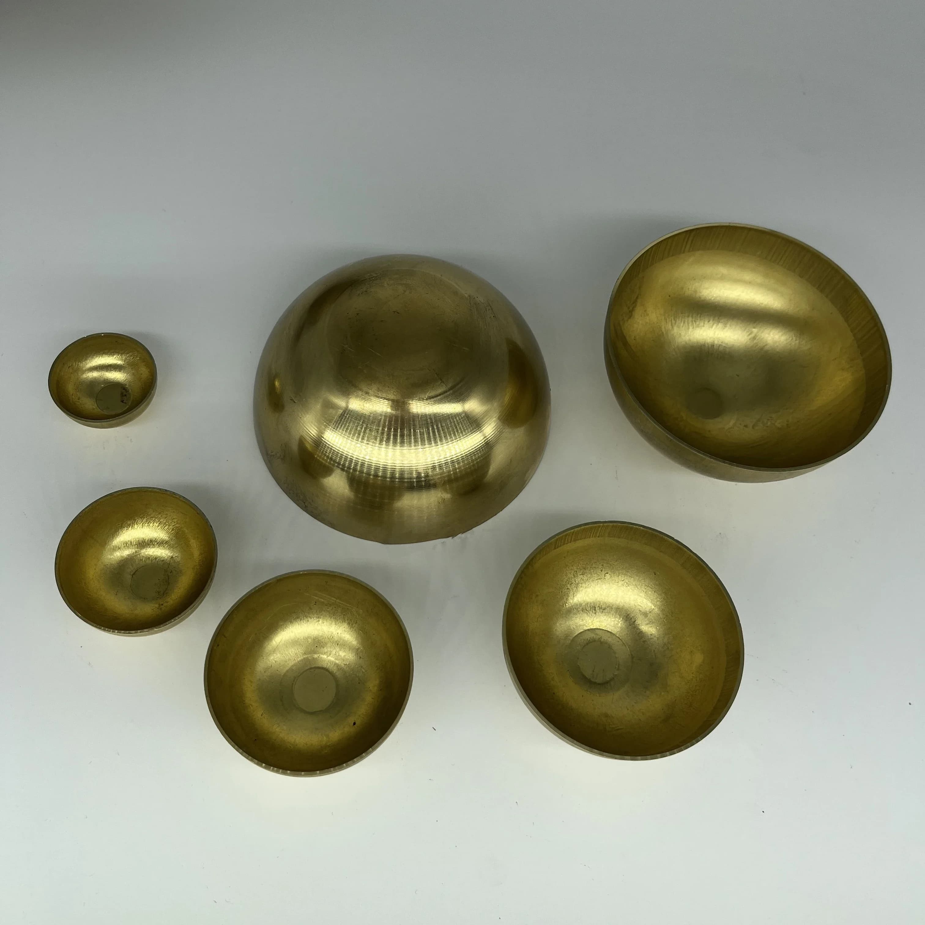 1pcs Hollow Brass Hemisphere Half Sphere Diameter 30mm-400mm Thickness 1/1.2/1.5/2mm for Decoration Craft & Industrial Parts