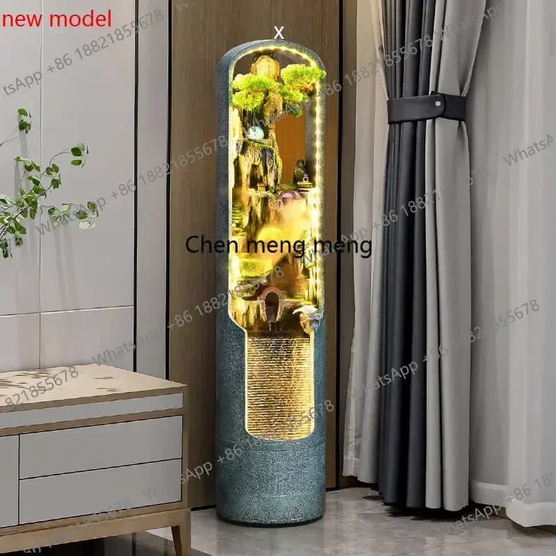 N138Light luxury lucky rockery flowing water ornament circulating water living room entrance floor fountain landscaping