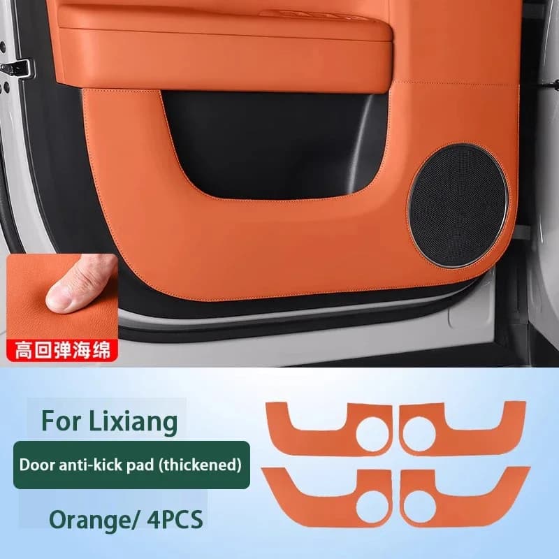For Li Lixiang L6 L7 L8 L9 2025 Leather Thickened Car Door Anti Kick Pad Door Panel Protective Pad Car Accessories