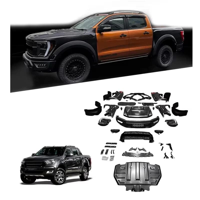 Bodykit Modification Parts Engine Fender Hood Bodykit for Ford Ranger 2015-2016 Update to 2022 F150 Ratpor