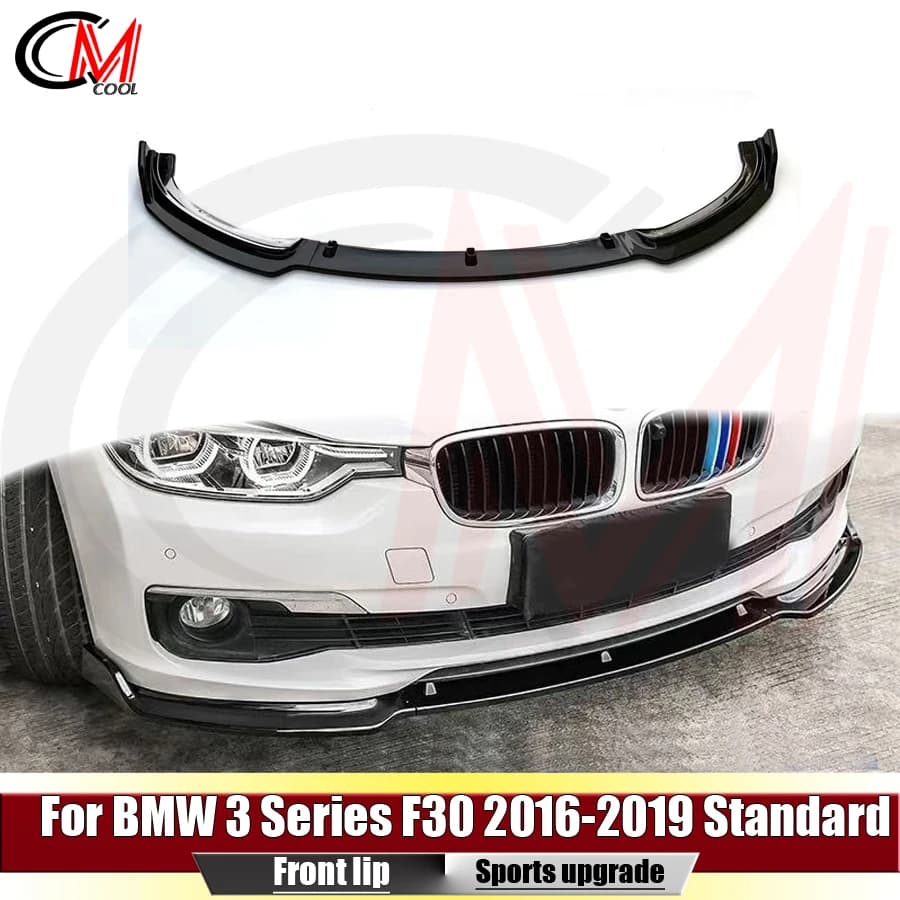 For BMW 3 Series F30 2016-2019 Standard Car Front Bumper Diffuser ABS Front Lip Spoiler Splitter Body Kit