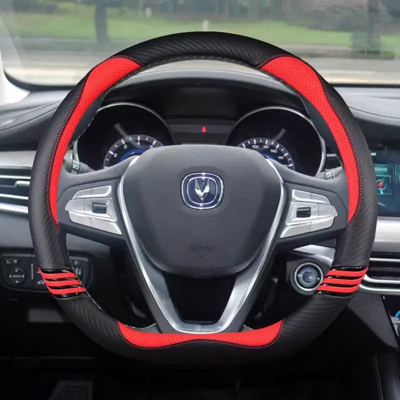 Car Steering Wheel Cover Wrap D Shape For Changan CS75 Plus CS55 PLUS CS55 E-rock 2020 2021 CS15 CS15EV 2019-2021 CS35 PLUS 2022