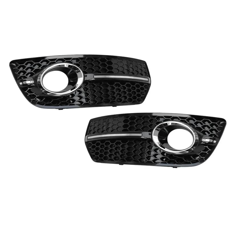 new 1 Pair For AUDI Q5 2009 2010 2011 2012 High quality Front Bumper Lower Honeycomb Side Grill black Fog Light Cover