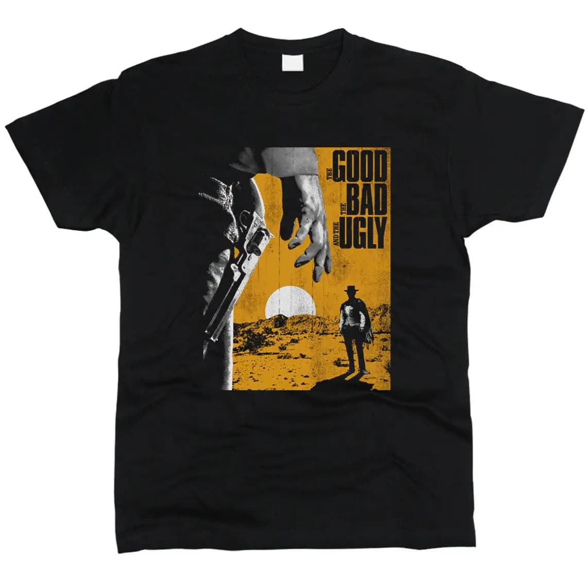 Clint Eastwood Spaghetti Western Cowboy movie The Good The Bad and The Ugly retro film graphic t shirts for men Large size tops