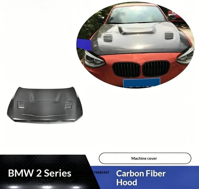 Best Selling Lightweight for 2012-2016  1 Series F20 Double Sided Carbon Fiber Hood With Perfect Fitment