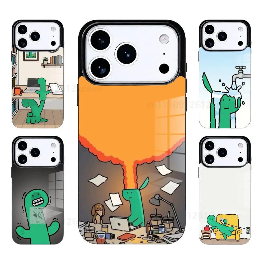 Cute J-Joguman studio Cartoon Phone Case For iPhone 17 16 15 14 13 12 11 Pro PROMax Plus Mini Magsafes Wireless Charging Cover