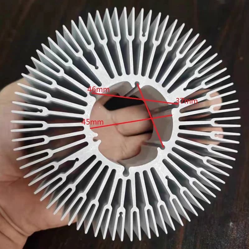 125mm Round Sunflower Radiator Pure Aluminum COB LED Heat Sink Multichip LED Cooling DIY LED Light Fixtures Customize