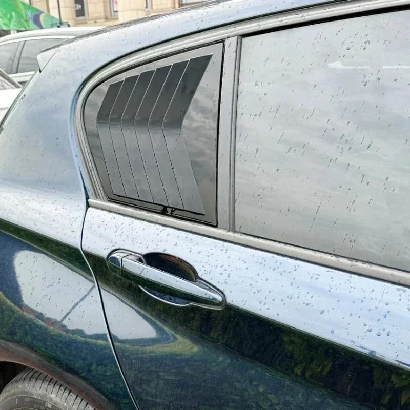For BMW 1 Series F20 2011-2019 ABS Carbon Fiber Car Rear Side Window Rear Triangle Window Spoiler Louver Trim Car Accessories