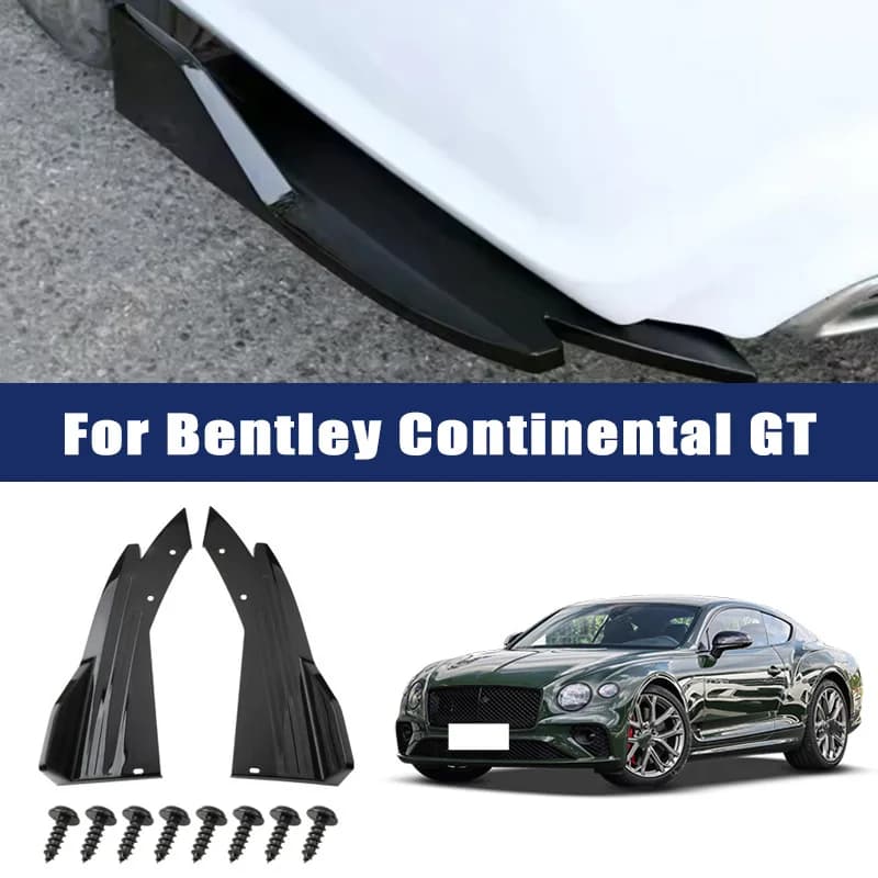 Universal Style Car Rear Bumper Lip Modification Accessories Carbon Fiber Side Skirt Spoiler For Bentley Continental GT