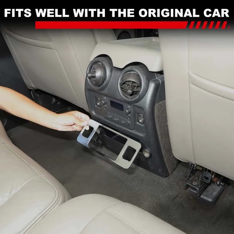 For Hummer H2 03-07 Aluminum Alloy Silver Car Rear Exhaust Air Outlet Button Frame Cover Trim Stickers Interior Car Accessories