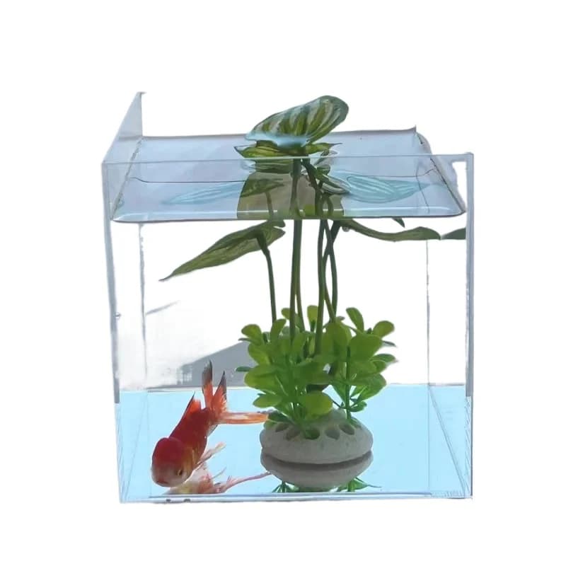 for Home Open Bare Tank Acrylic Water Tank Transparent Shooting Props Ornament Desktop Landscape Fish Tank