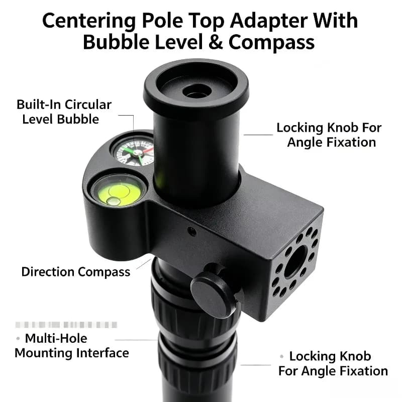 1.5M 1.8M Telescopic Centering Pole Aluminum Alloy Light Weight Portable RTK GPS GNSS Surveying Rod Prism Pole