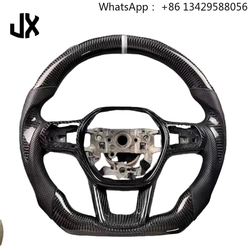 Factony Direct Sales Carbon Fiber Perforated Leather Fit for Honda CRV HR-V 11th Civic  Generation Car Steering Wheel