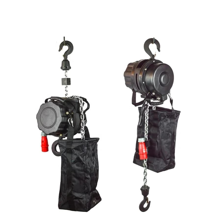 New 1 Ton Alloy Steel Chain Stage Electric Hoist Forged Hook Lifting Equipment for Restaurant Hotels Retail Manufacturing Plant