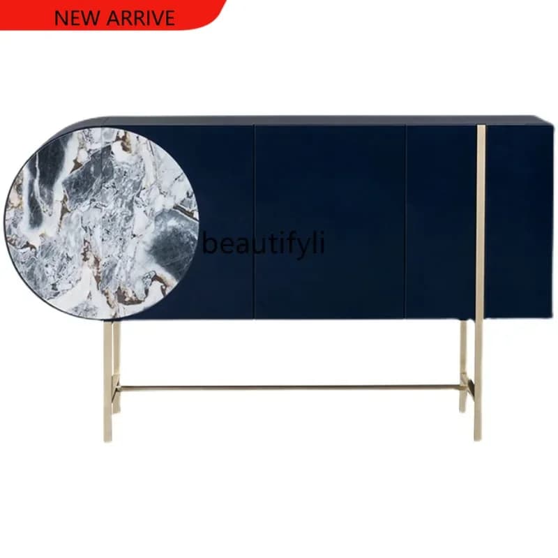 X A15 Light Luxury Stone Plate Entrance  High  Italian Minimalist Storage Cabinet Living Room Curio Cabinet
