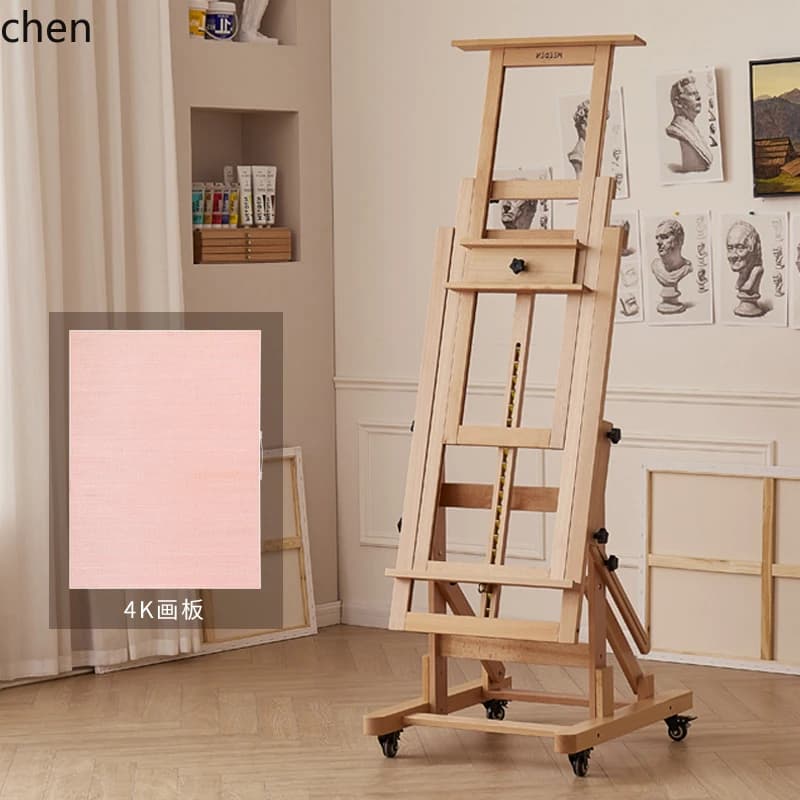 GZ oil painting stand flat dual-purpose wooden floor shelf artist art student special display stand sketch
