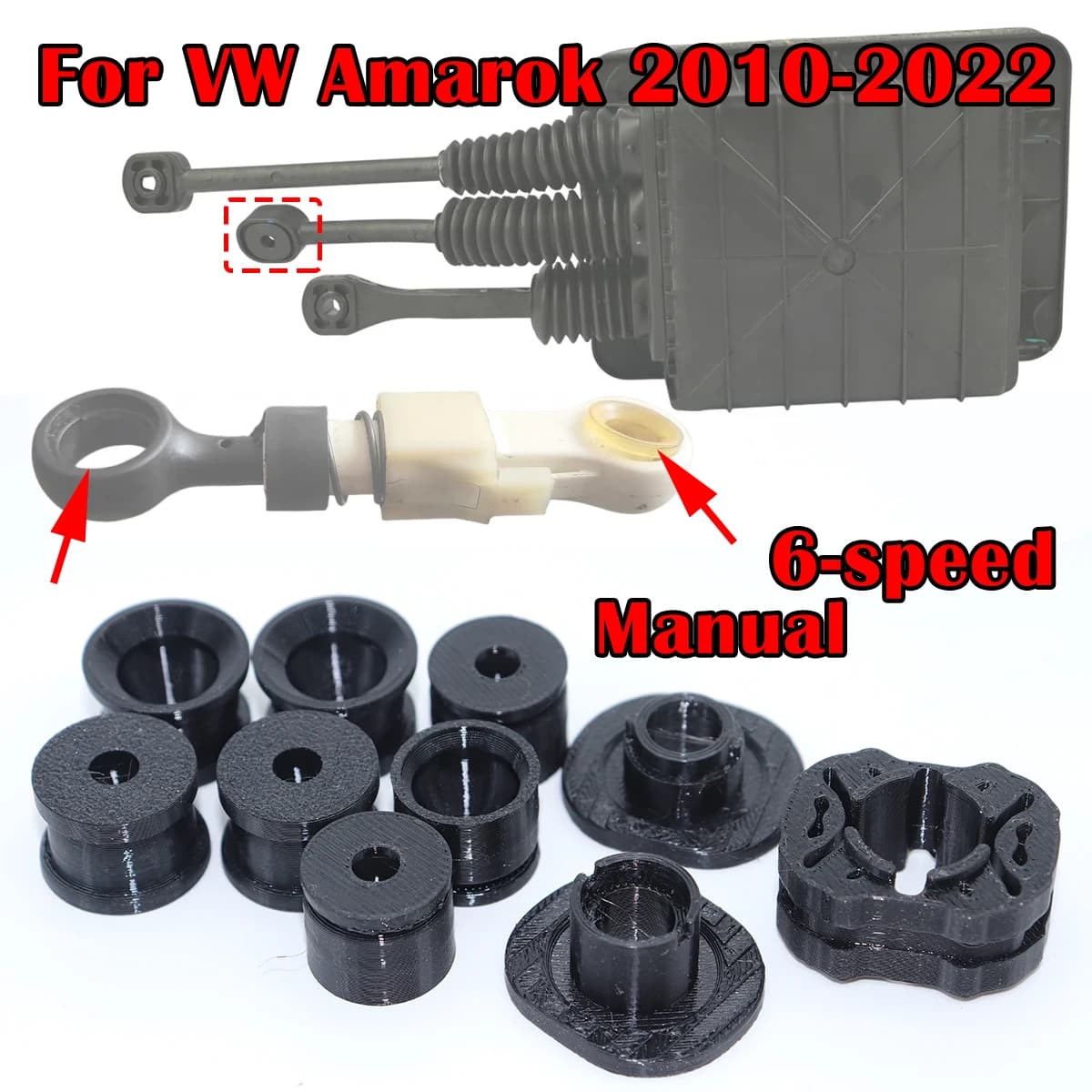Manual Gearbox Shift Cable Linkage Control Bushing For VW Amarok Gear Lever Selector End Rod Connect Replacement 2010 2011-2022