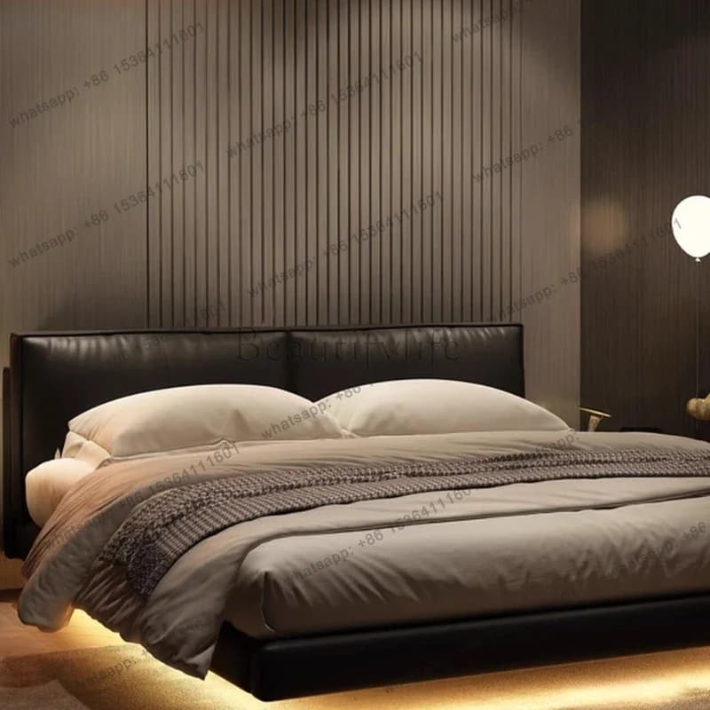 Modern Wooden Massage Bed Leather Human Dog Floor Full Sleeping Massage Bed Design Luxury Letto Matrimoniale