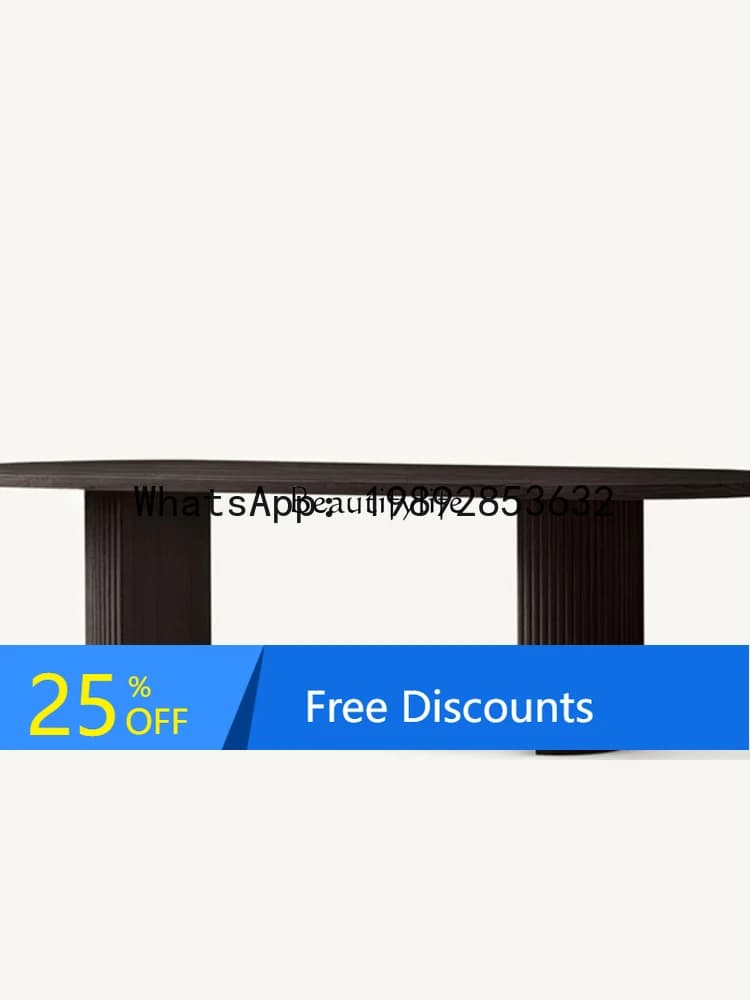 HH *American rural solid wood rectangular villa home simple office negotiation table