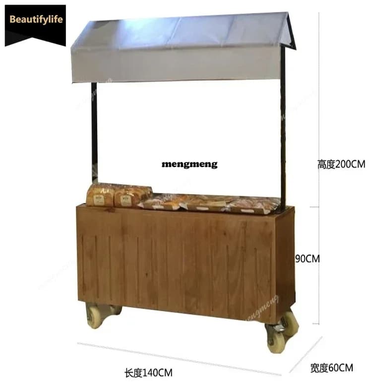 European solid wood float display shopping mall supermarket D80