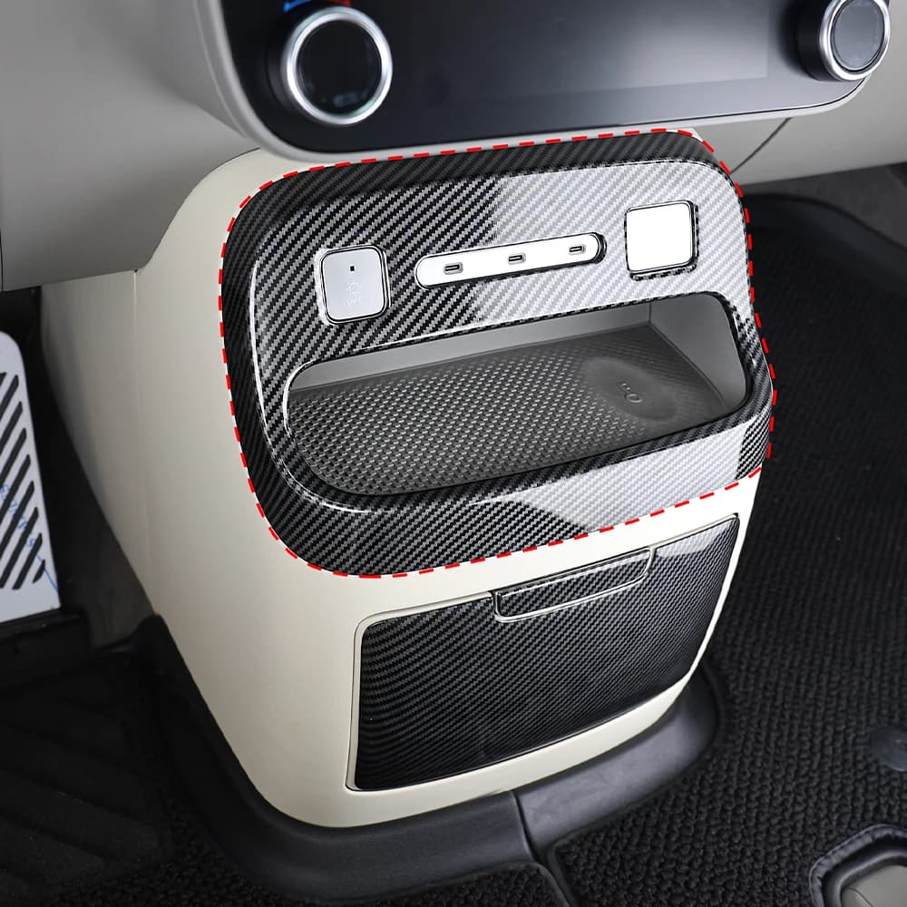 For Hyundai IONIQ 9 Front Row Center Console USB Charging Port Frame Cover Charger Socket Decoration Trim Car Accessories
