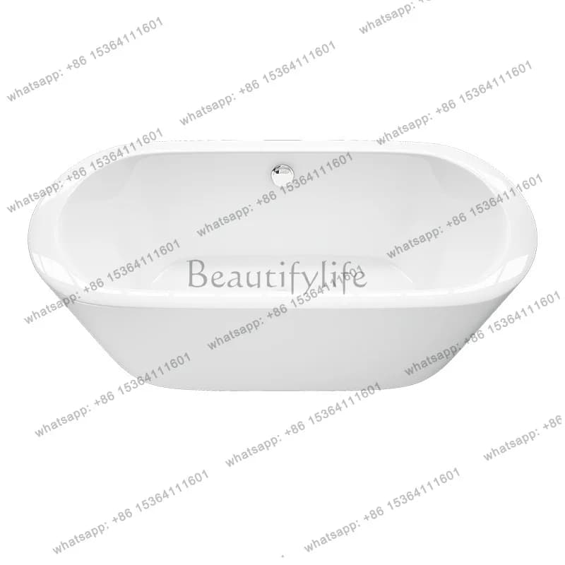 Thick-edged oval acrylic freestanding bathtub, bed and breakfast furniture style QT-008