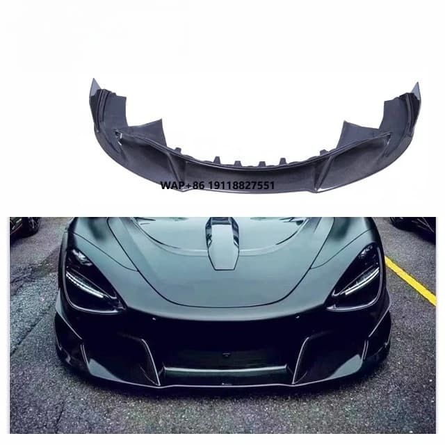 For McLaren 720s Upgrade V Style Carbon Front Lip Body Kit McLaren 720s Carbon Fiber Vorsteiner Front Lip