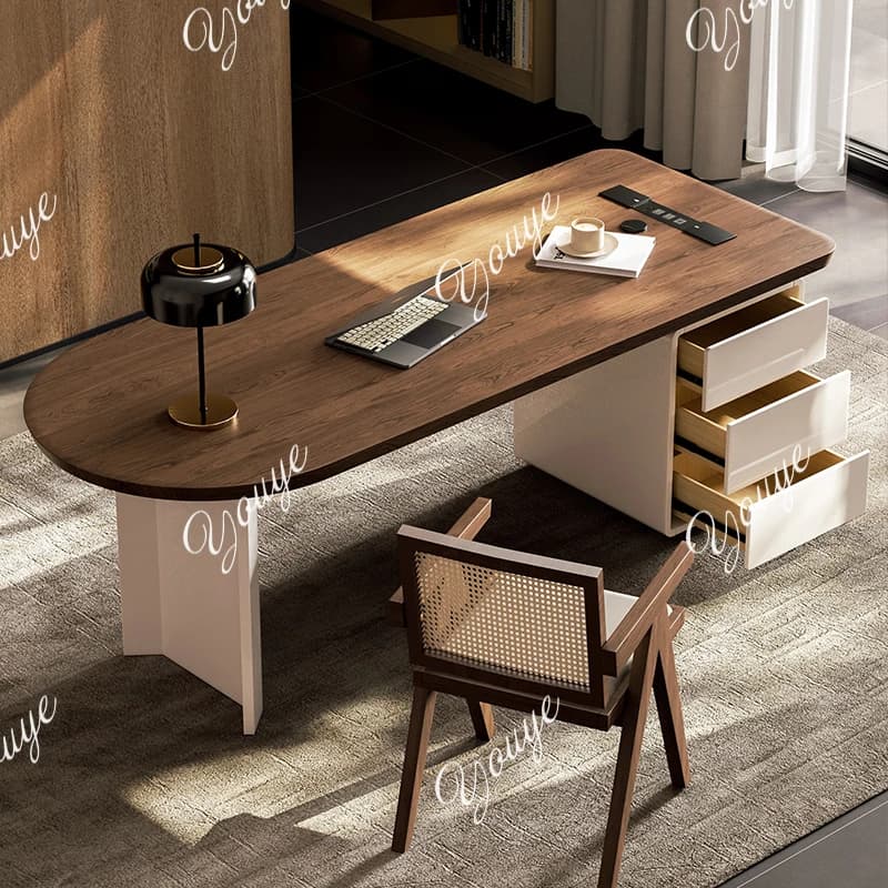 Retro cream style desk light luxury modern simplicity high sense home study computer office information desk