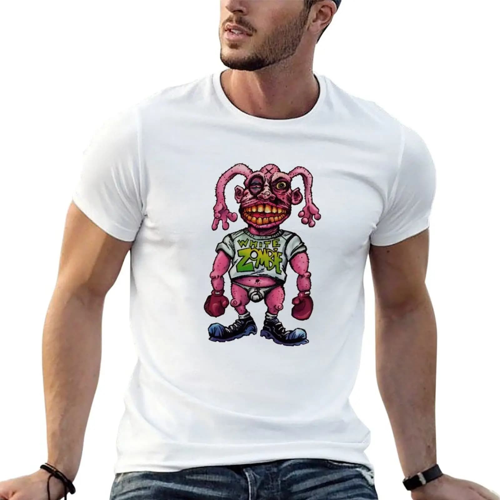 White Zombie Astro Creep Guy T-Shirt custom shirt boys animal print mens graphic t-shirts funny