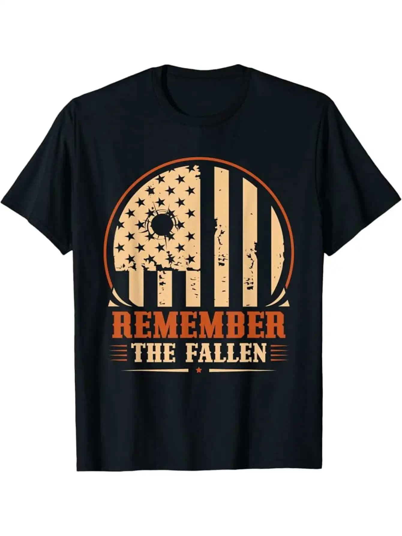 Remember The Fallen Military Memorial Day T-Shirt 100% Cotton O-Neck Short Sleeve Summer Casual Mens T-shirt Streetwear