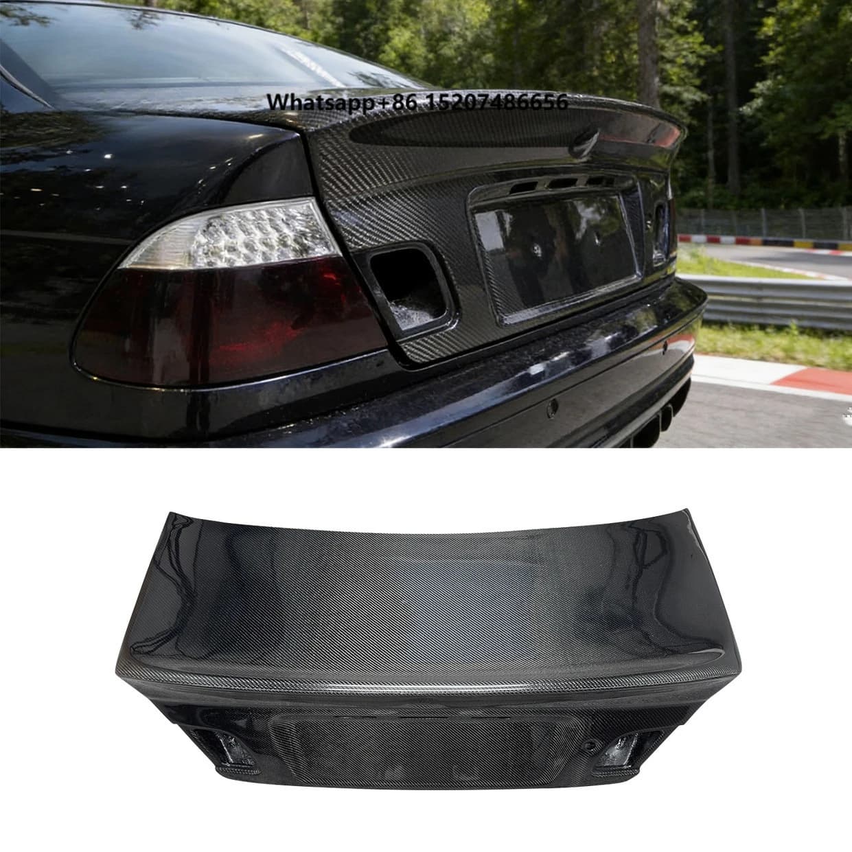 CSL Style Carbon Fiber Rear Trunk for  3 Series E46 M3 320 325i Coupe 2 Door 1996-2004 Rear Trunk Boot Lid Cover Car Bodykit