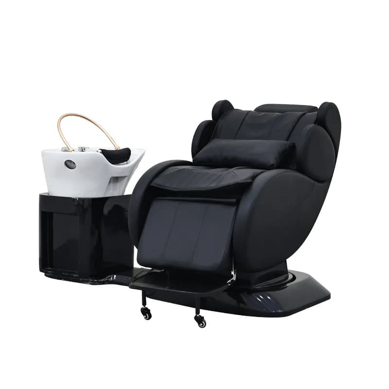 High-end hair chair rotating massage flush bed multi-functional electric shampoo bed
