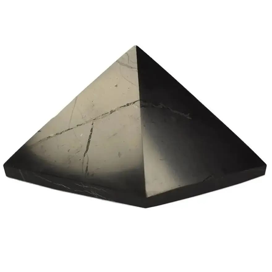 Natural Stone Shungite Crystals Pyramid Tower Healing Reiki Protection Energy Balancing Meditation Root Chakra Purification