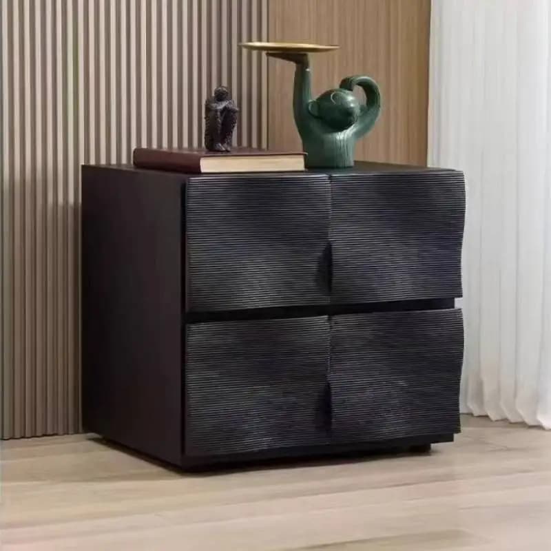 Black Brown Bedside Table Designer Classic Cheap Space Saving Bedside Table Storage Modern Nordic Mesitas De Noche Furniture