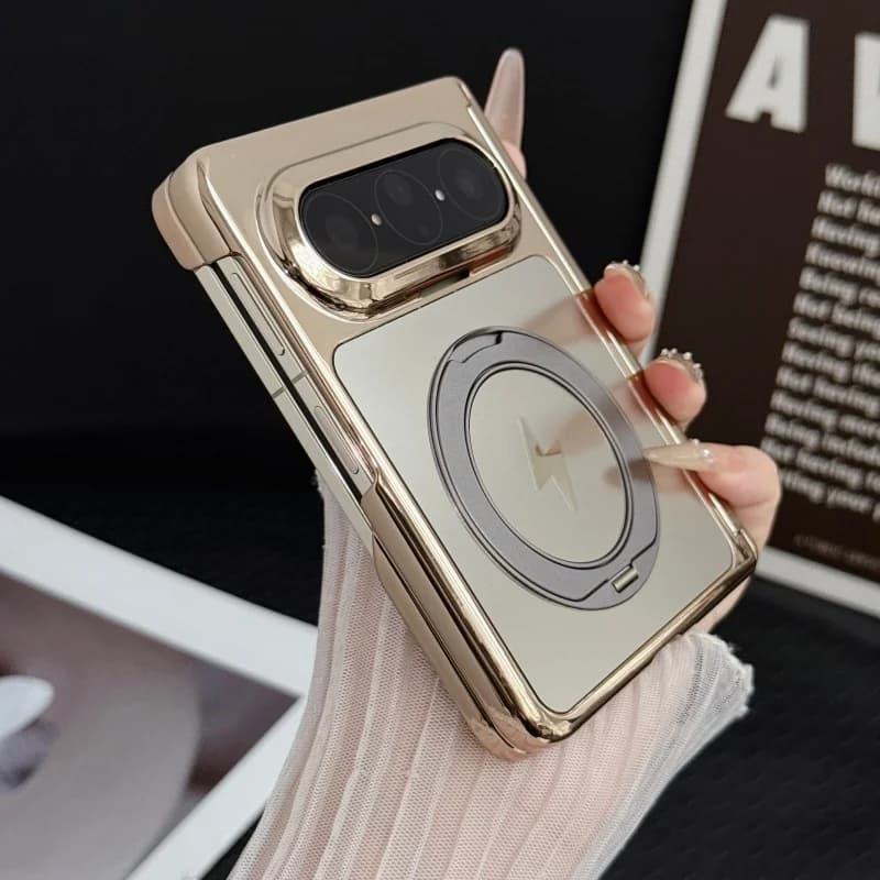 Double Middle Protector AG back For Huawei Pura X Max Case Protective For Magsafe Ring Holder Mobile Phone Back Cover