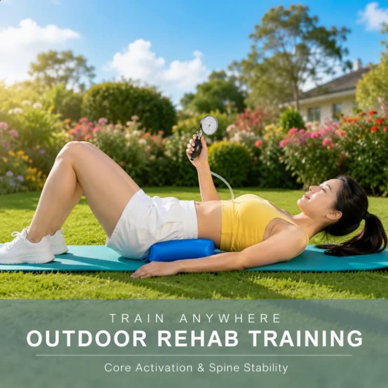 Training Lumbar Stabilizer Bio‑Pressure Feedback Device Activate Core Function for Back Posture Recovery Physical Therapy Tool