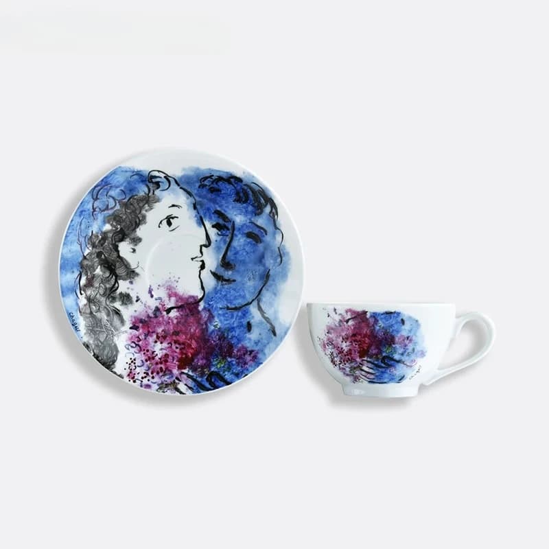 Bouquet Lovers Tea Cups Saucers Afternoon Tea Tableware Gift Box